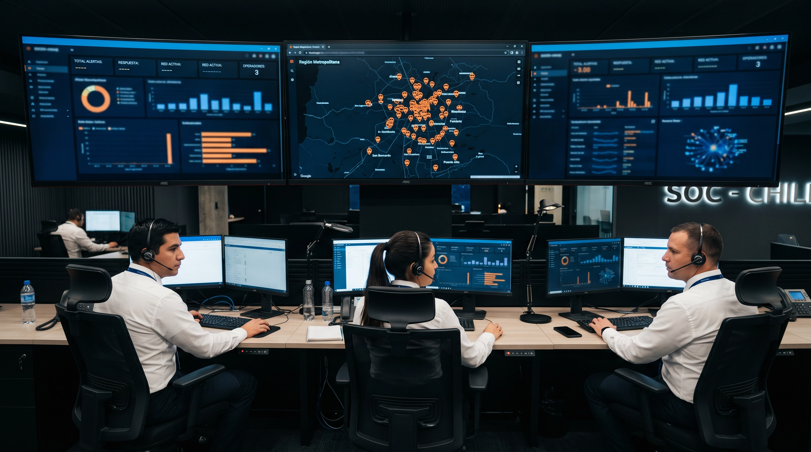 Central de operaciones Allied Security 24/7